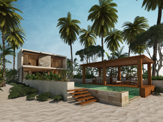 Render de casa de playa